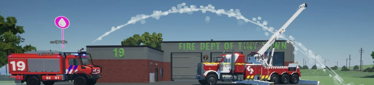 Fire Department of Tiny Town (Station 19's) New and First ladder