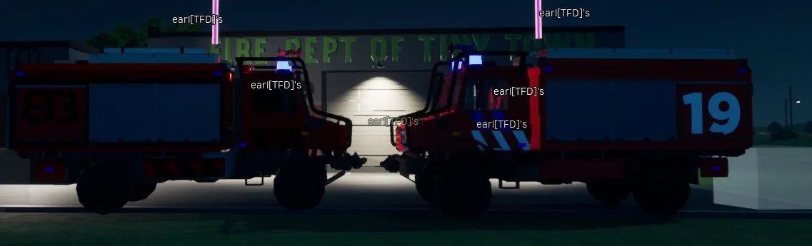 Fire Department of Tiny Town (Station 19's) Twin Fire engines